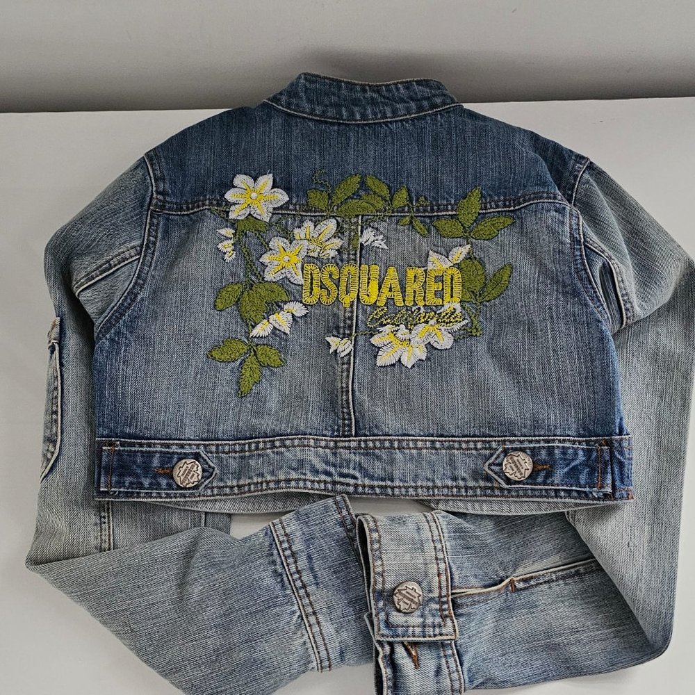 DESQAURED -Cropped Denim Jacket - RARE!! - Picture 8 of 10